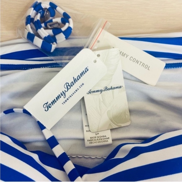TOMMY BAHAMA Breaker Bay Stripe Bandini Swim Top - Picture 8 of 9